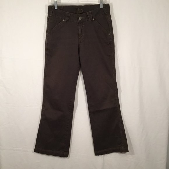 Jag Jeans Brown Mid Rise Wide Leg 5 Pocket Stretch Jeans  Size 10 - Picture 1 of 8